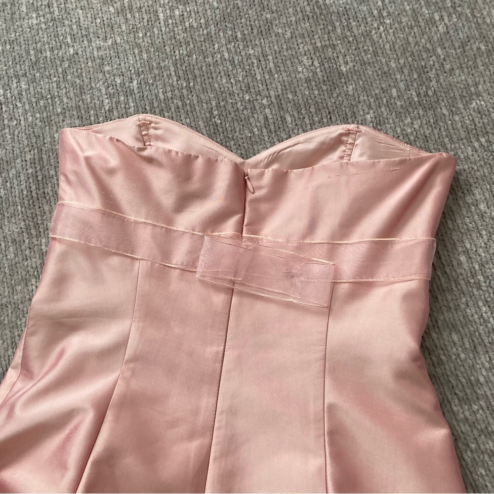 Laundry by Shelli Segal‎ 100% Silk Ice Pink Gown 4 Sweetheart Neckline - Picture 3 of 8